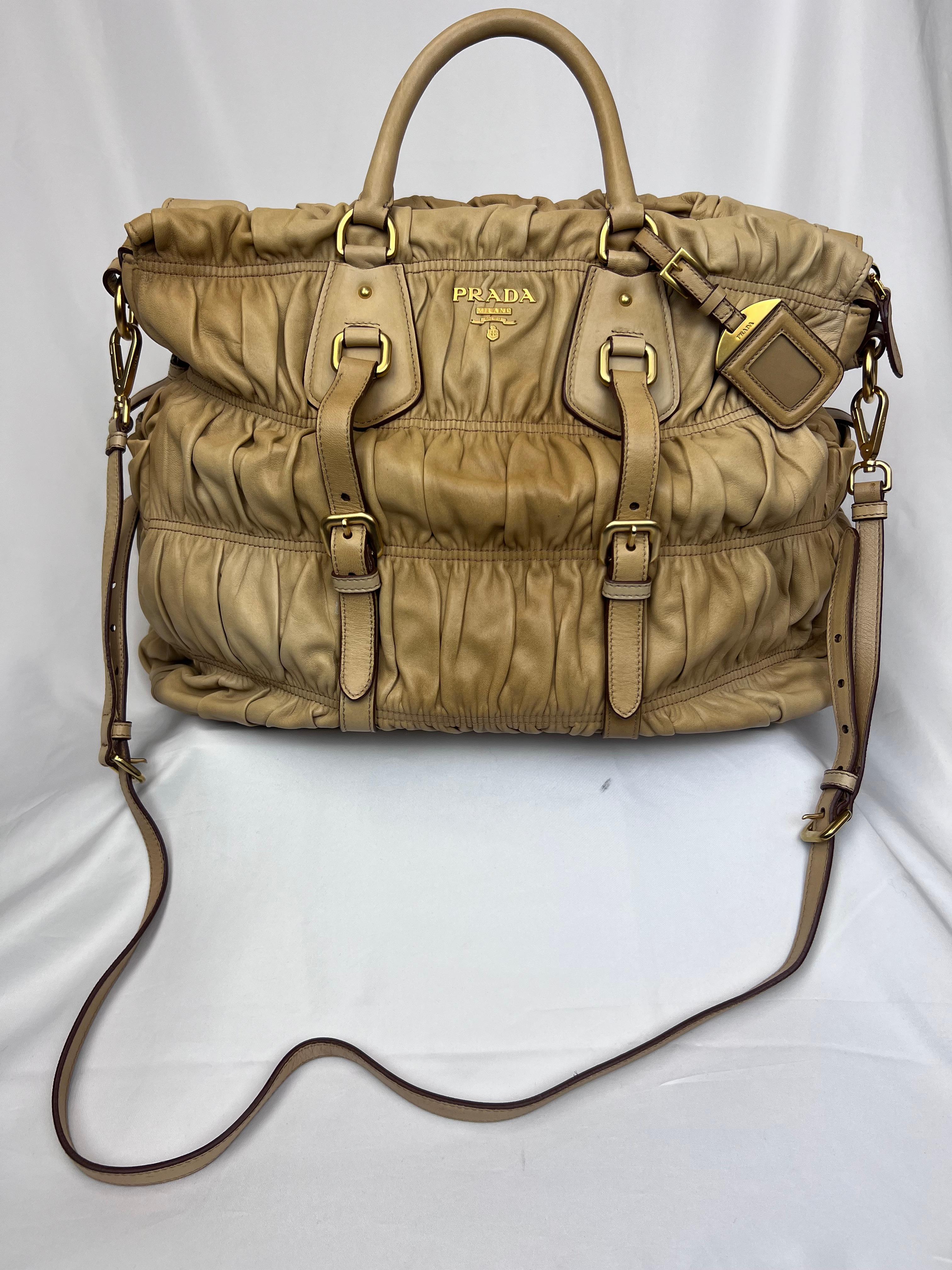 PRADA Napa Gaufre Tote For Sale 2
