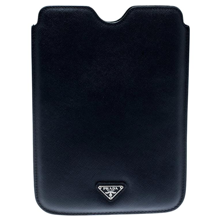 Prada Navvy Blue Saffiano Lux Leather iPad Case at 1stDibs