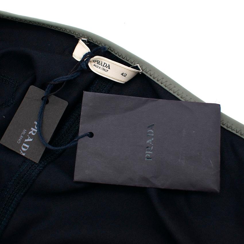 Black Prada Navy A-line Geometric Embellished Skirt - Size US6 For Sale
