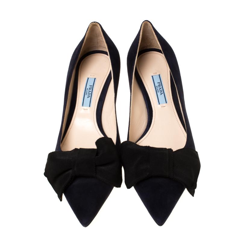 prada navy pumps