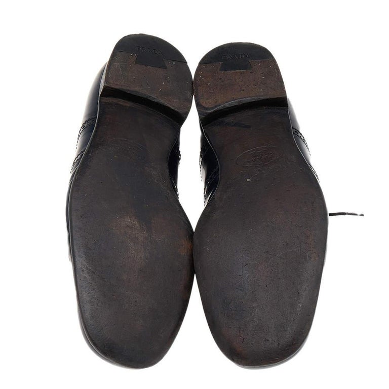 Prada Oxford Brogue Brown Leather Shoe