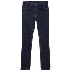 Prada Navy Blue Denim Skinny Fit Jeans S