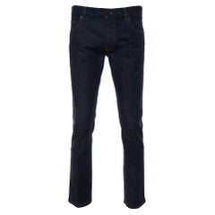 Prada Navy Blue Denim Tight Fit Jeans L