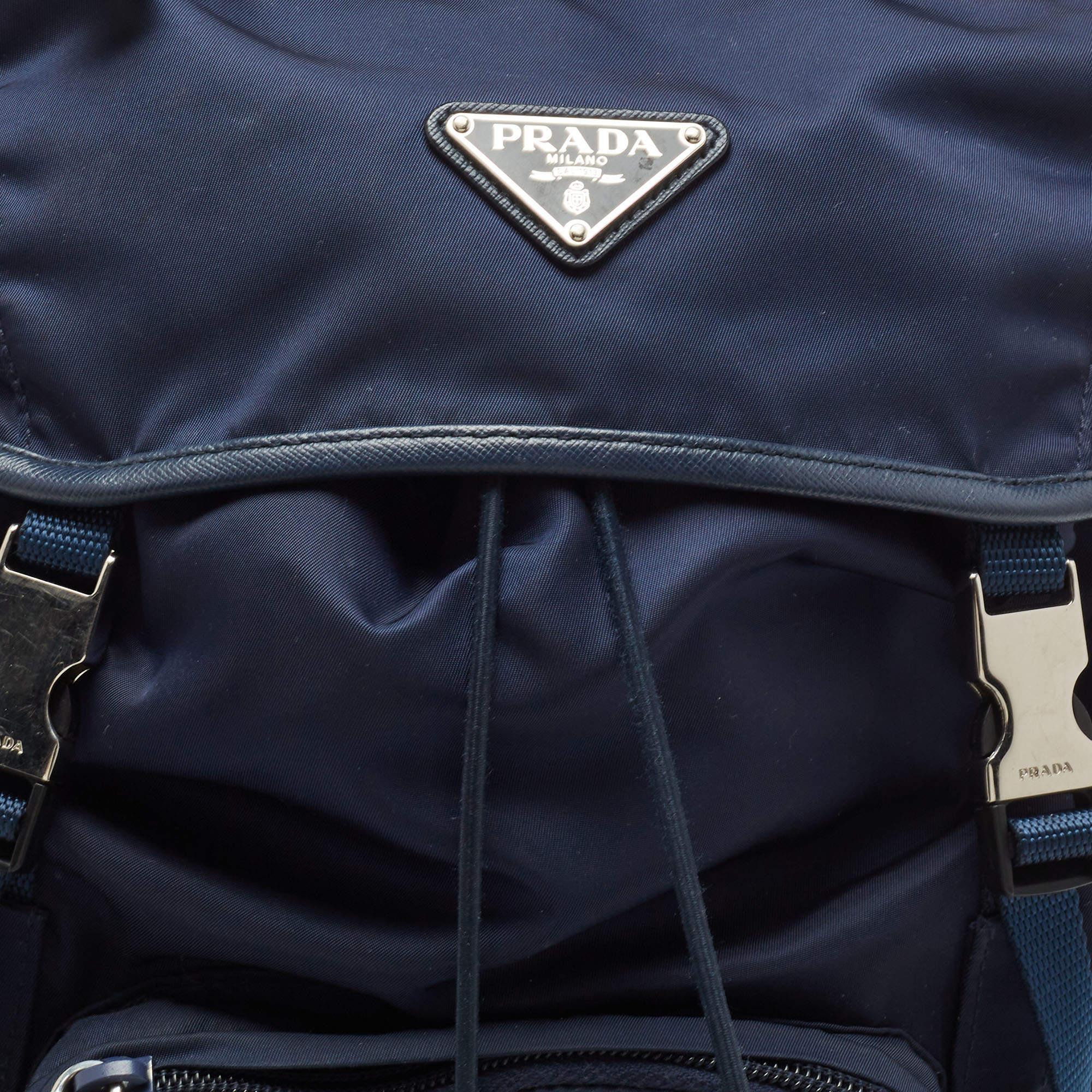 Prada Navy Blue Nylon Backpack 7