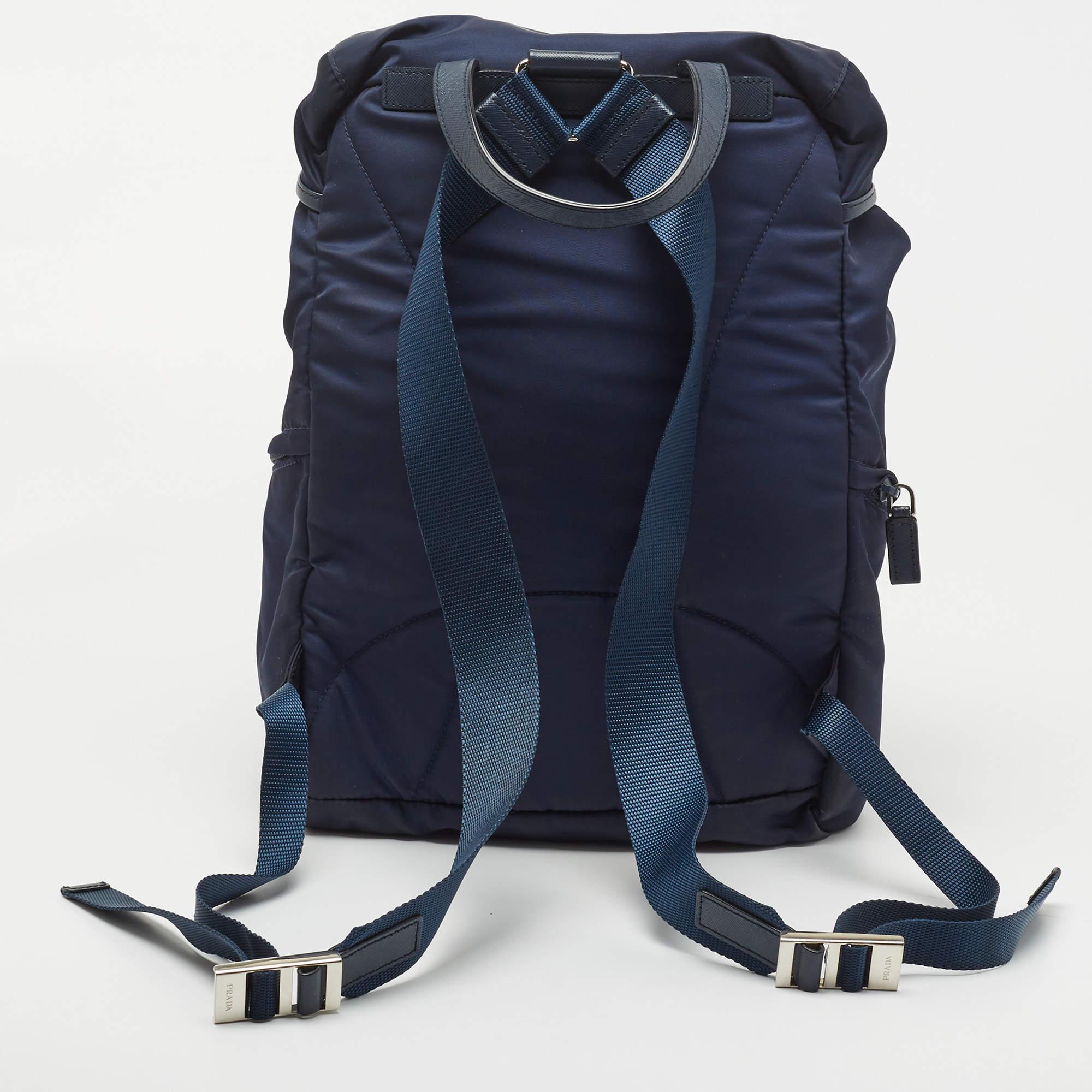 This backpack from Prada has been designed to be a worthy style companion! Crafted from nylon, the designer backpack for men features a spacious interior to carry your essentials in.

Includes: Original Dustbag, Authenticity Card, Invoice

