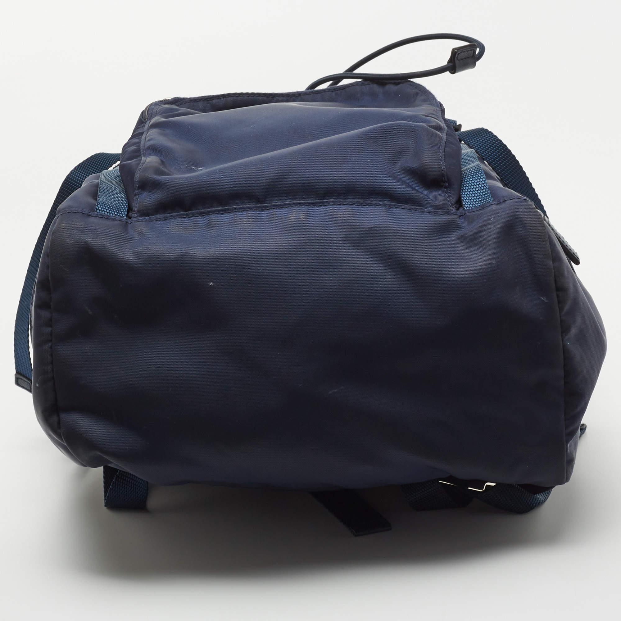 Women's Prada Navy Blue Nylon Backpack