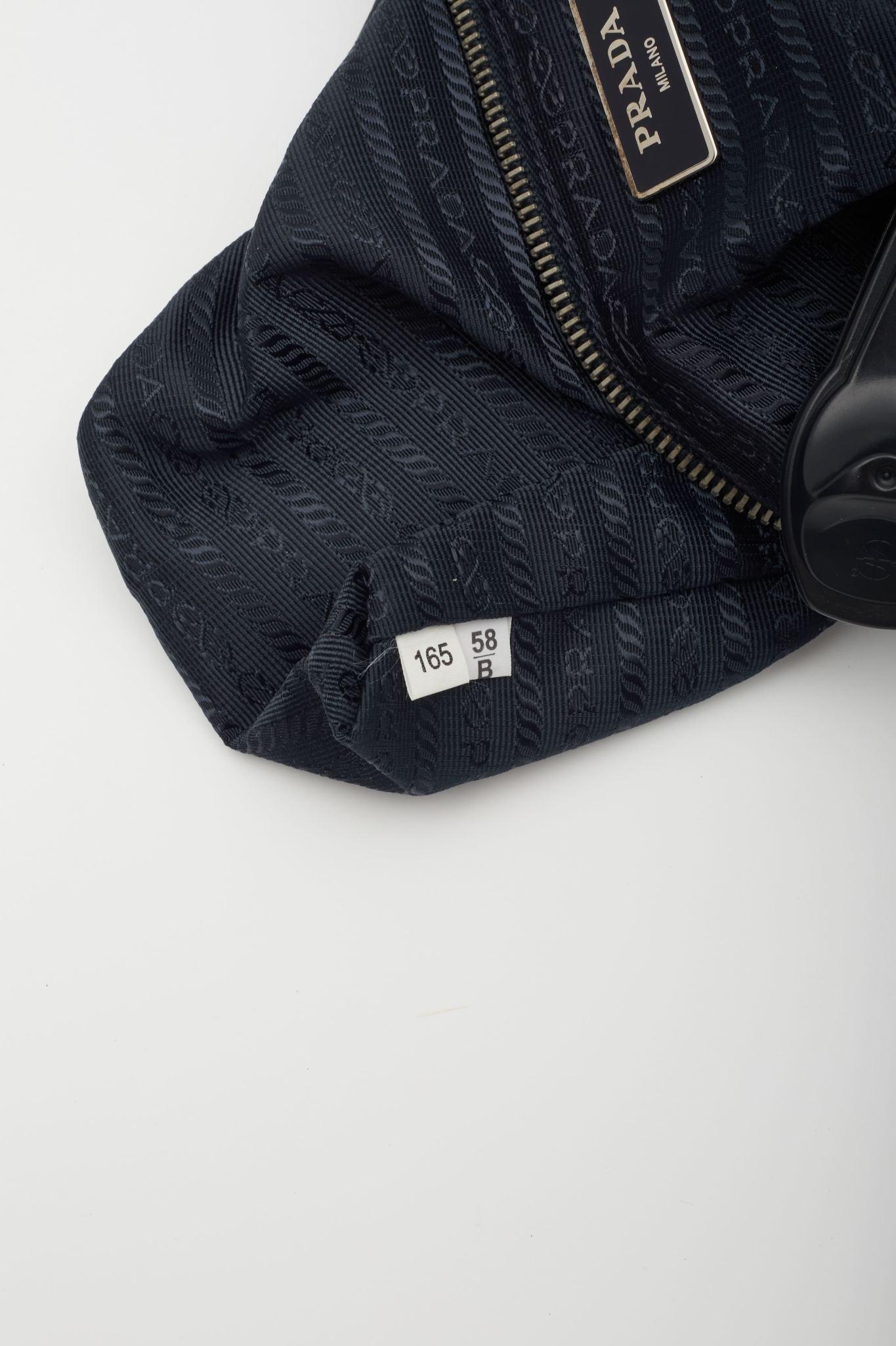 Prada Navy Blue Nylon Buckle Flap Messenger Bag For Sale 5