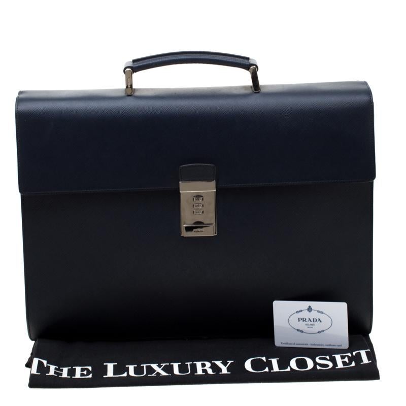 navy blue briefcase