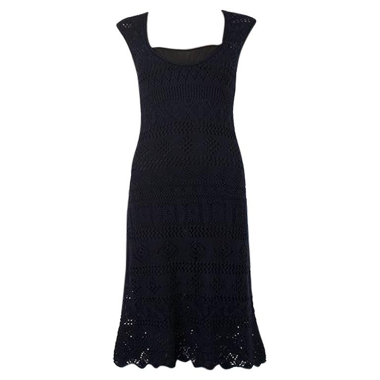 PRADA navy blue Sleeveless KNIT Dress 42