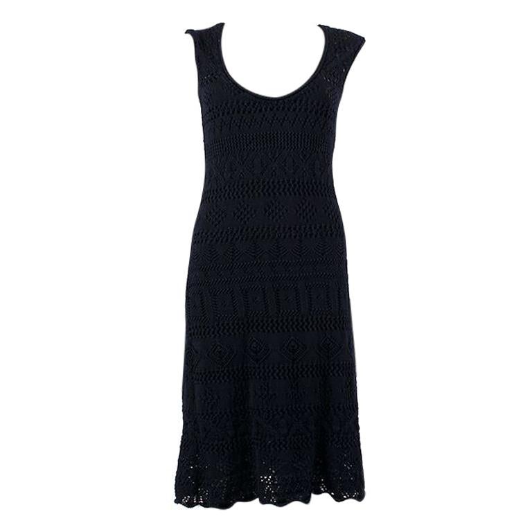 PRADA navy blue Sleeveless KNIT Dress 44