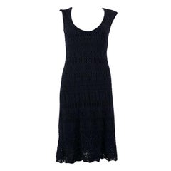 PRADA navy blue Sleeveless KNIT Dress 44