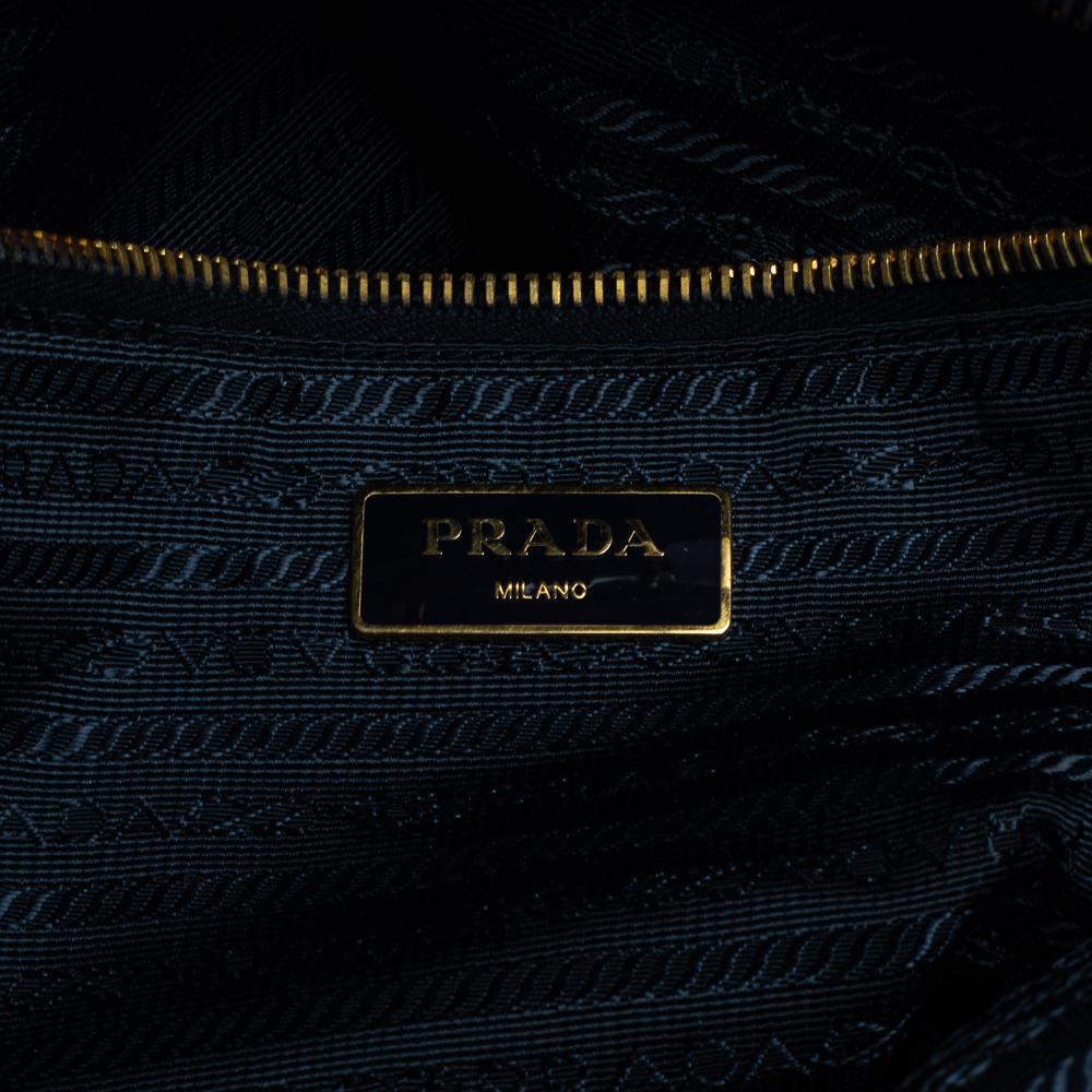 Prada Navy Blue Tessuto Nylon and Leather Tote 7