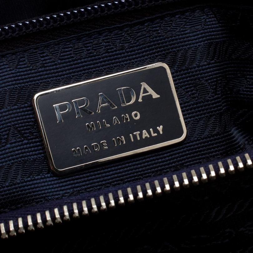 Prada Navy Blue Tessuto Nylon Flap Shoulder Bag 2