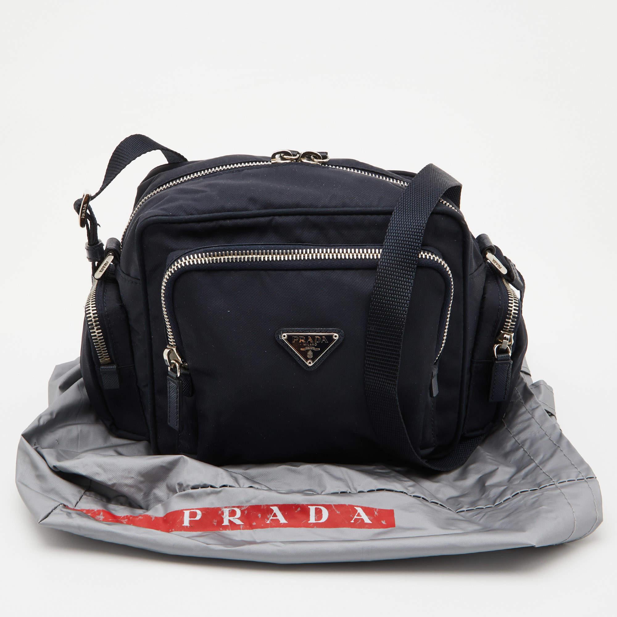 Prada Navy Blue Tessuto Nylon Multipocket Crossbody Bag 6