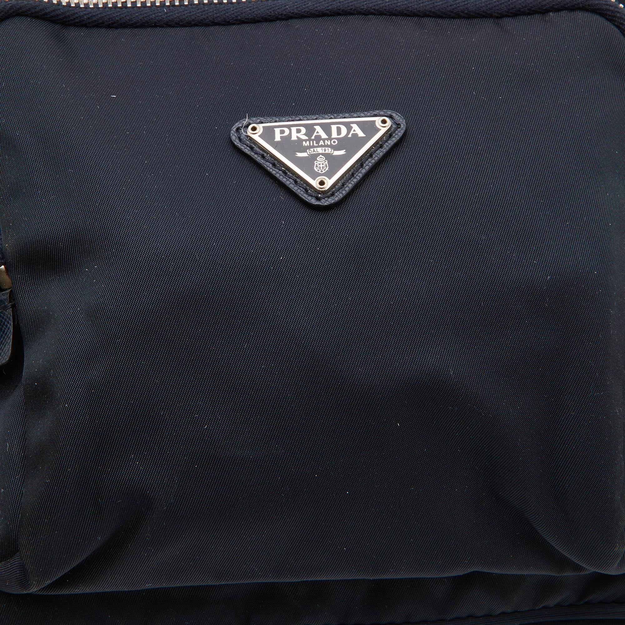 Prada Navy Blue Tessuto Nylon Multipocket Crossbody Bag 5