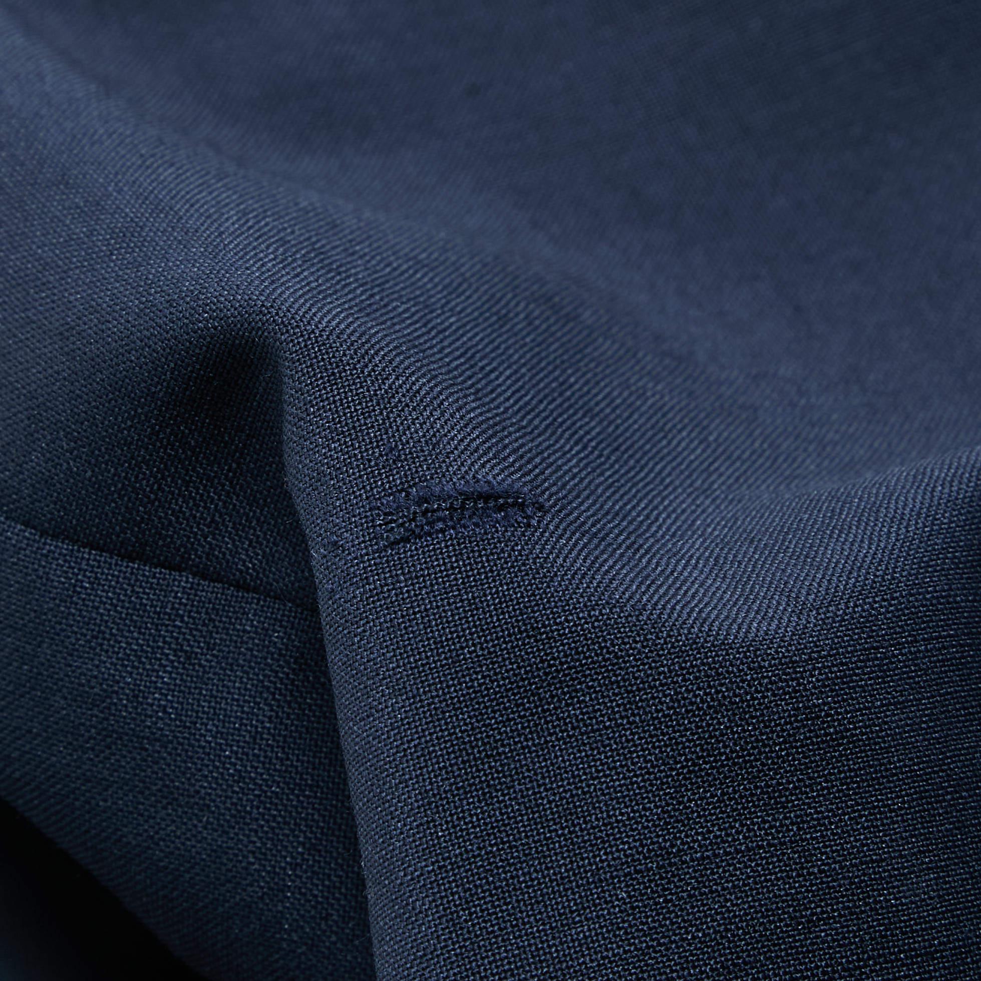Prada Navy Blue Wool Suit L For Sale 1