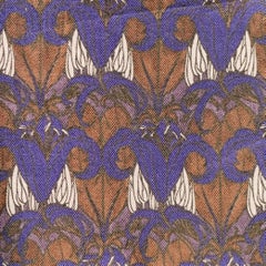 PRADA - Carré de poche à fleurs abstraites, marine et Brown