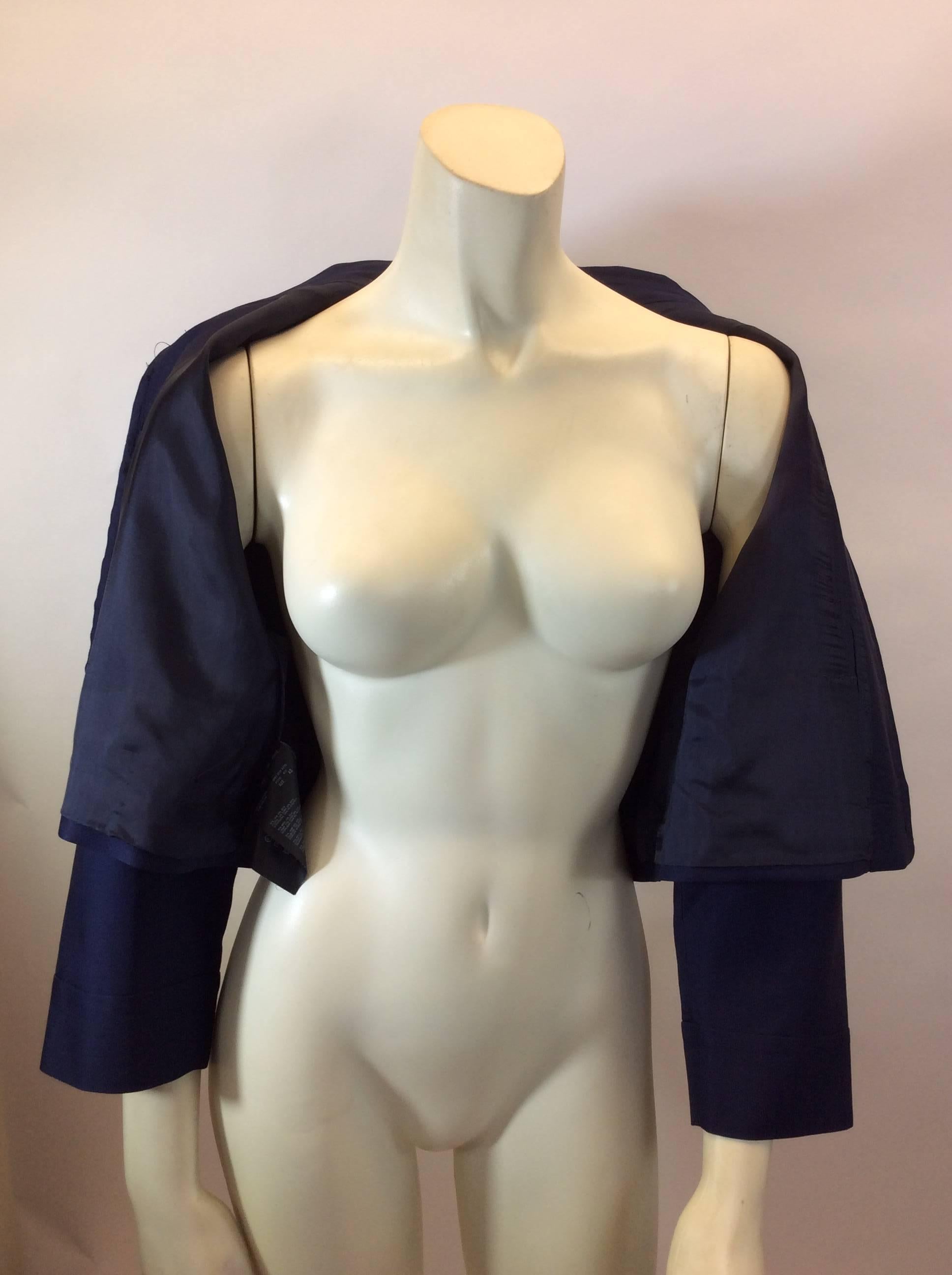 Women's Prada Navy Cropped Jacket For Sale