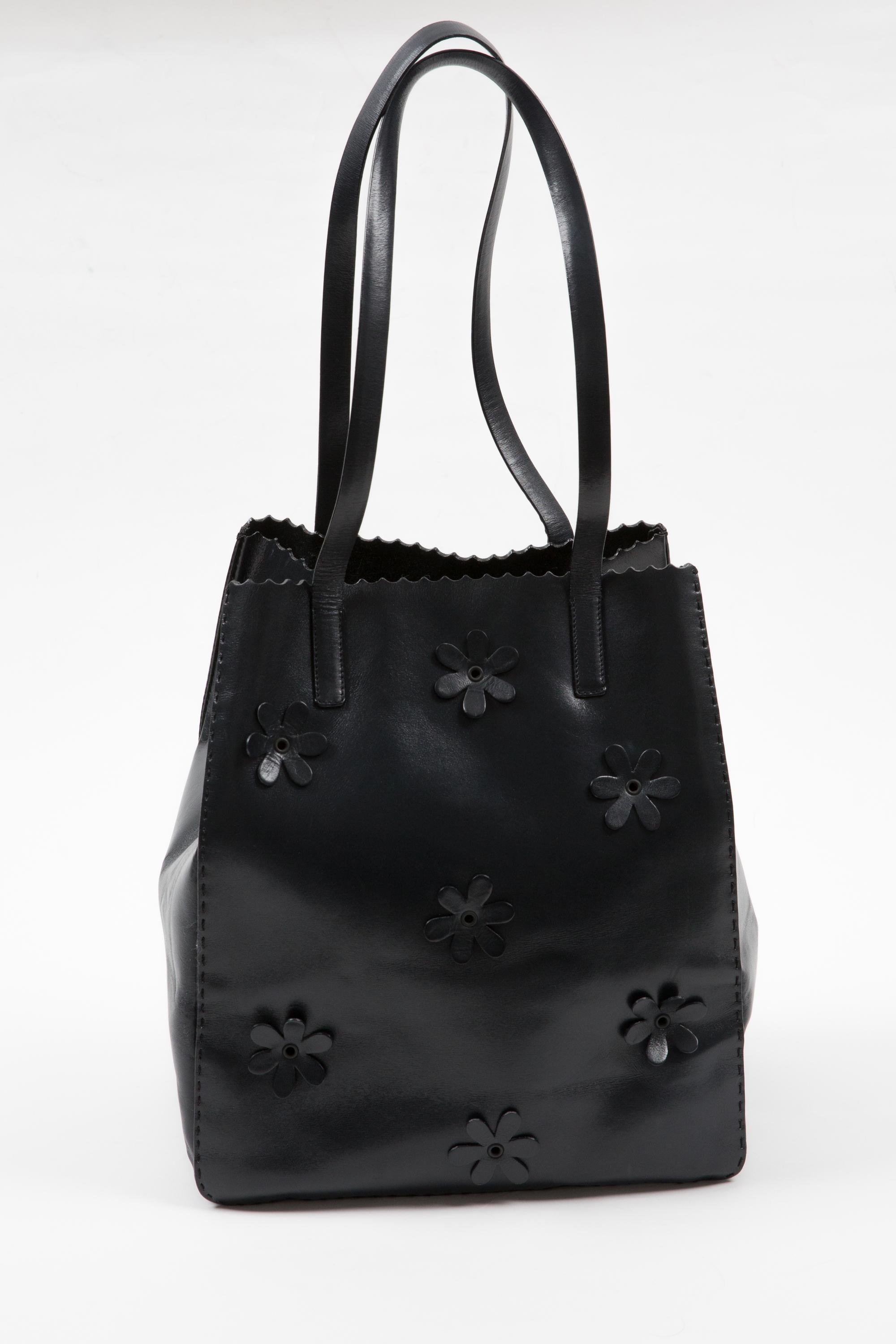 Prada Navy Leather Handbag 5