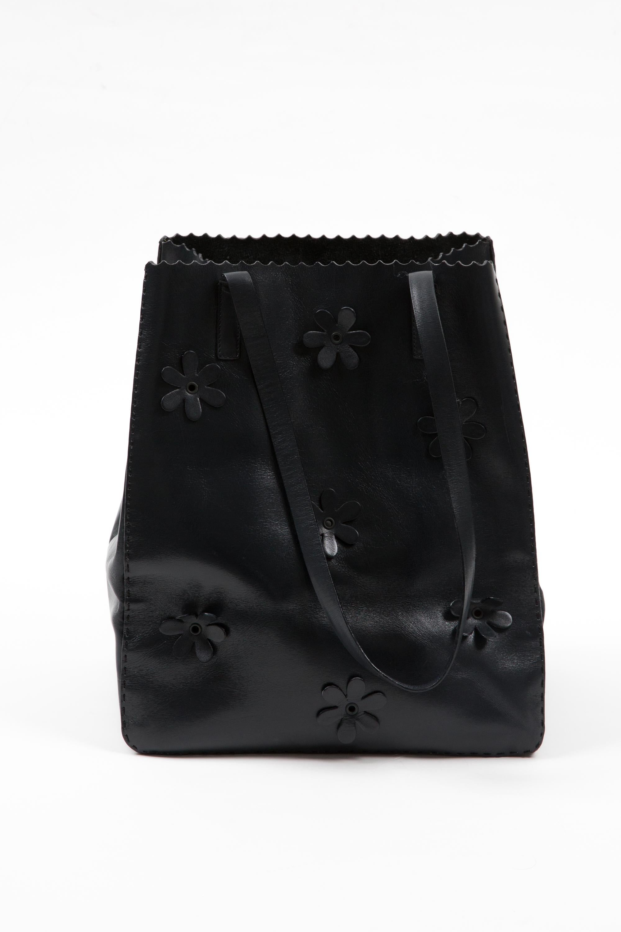 Black Prada Navy Leather Handbag