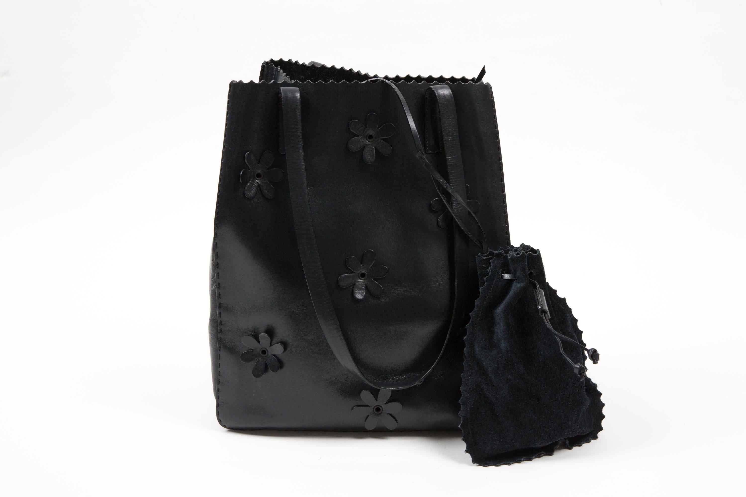 Prada Navy Leather Handbag 2