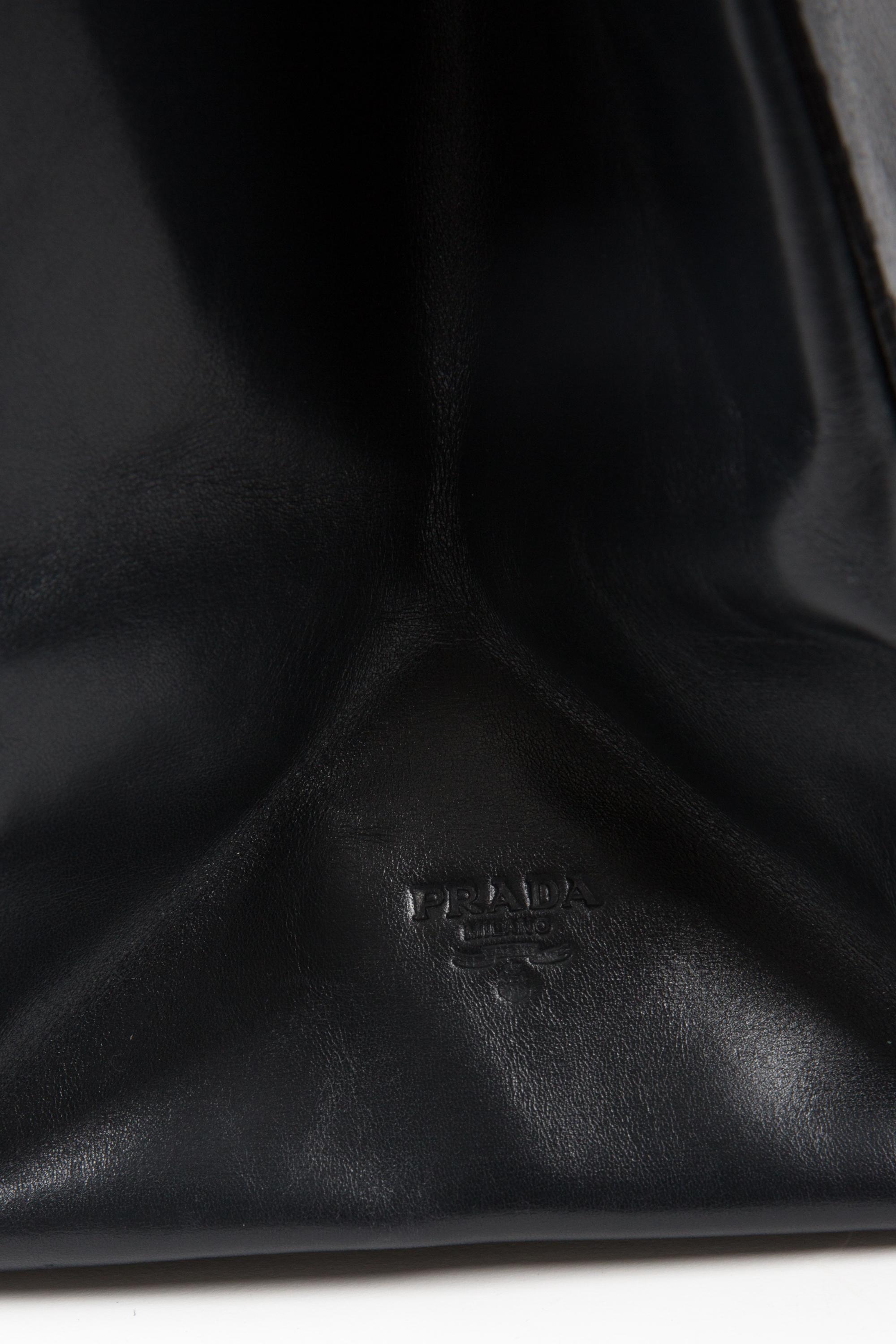 Prada Navy Leather Handbag 4