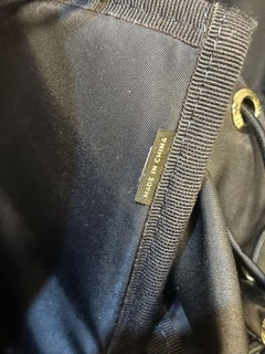 Prada Navy Nylon Drawstring Backpack