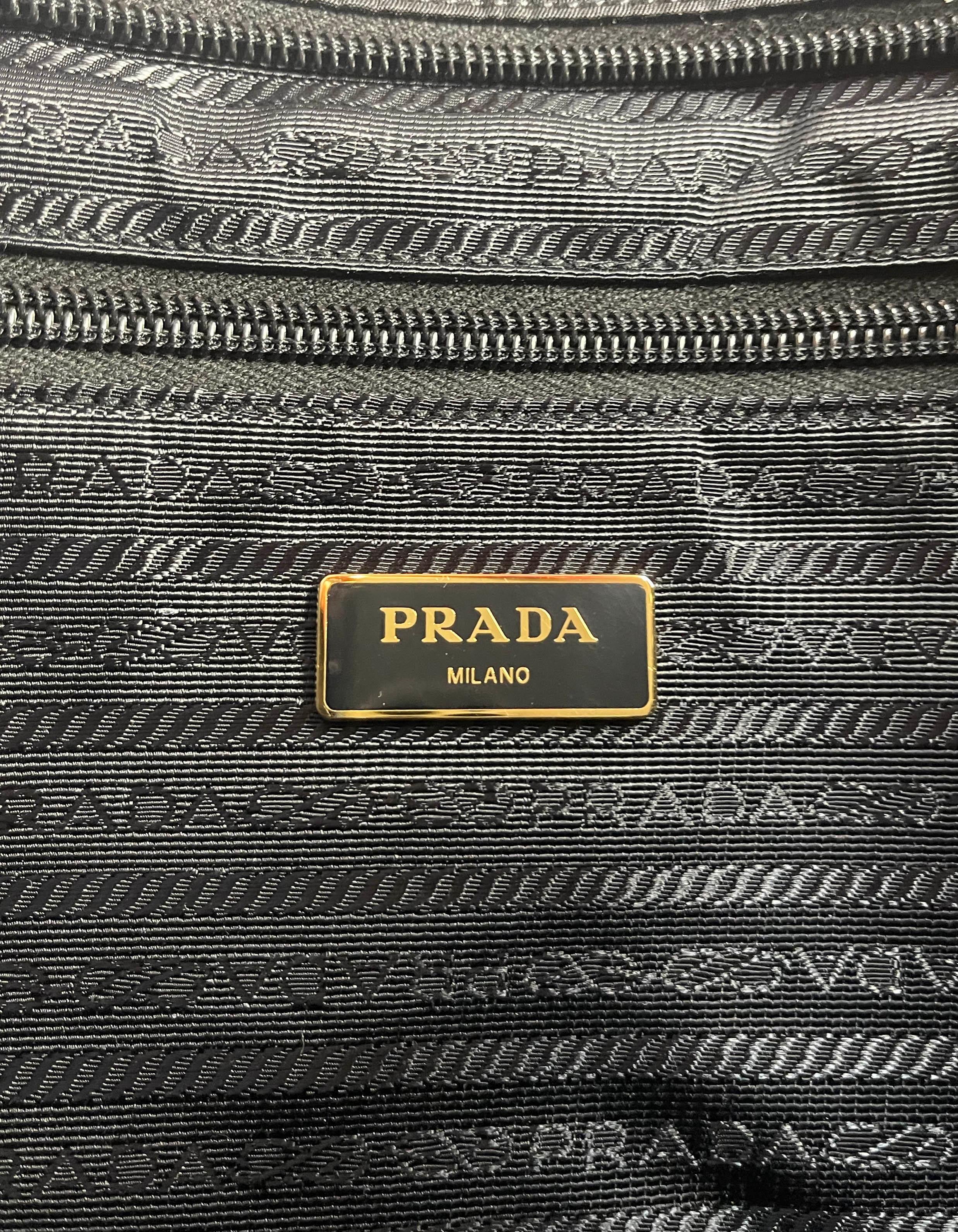 Prada Navy Nylon Quilted Tote Bag w/ Contrast Stitching rt. $1, 170 2