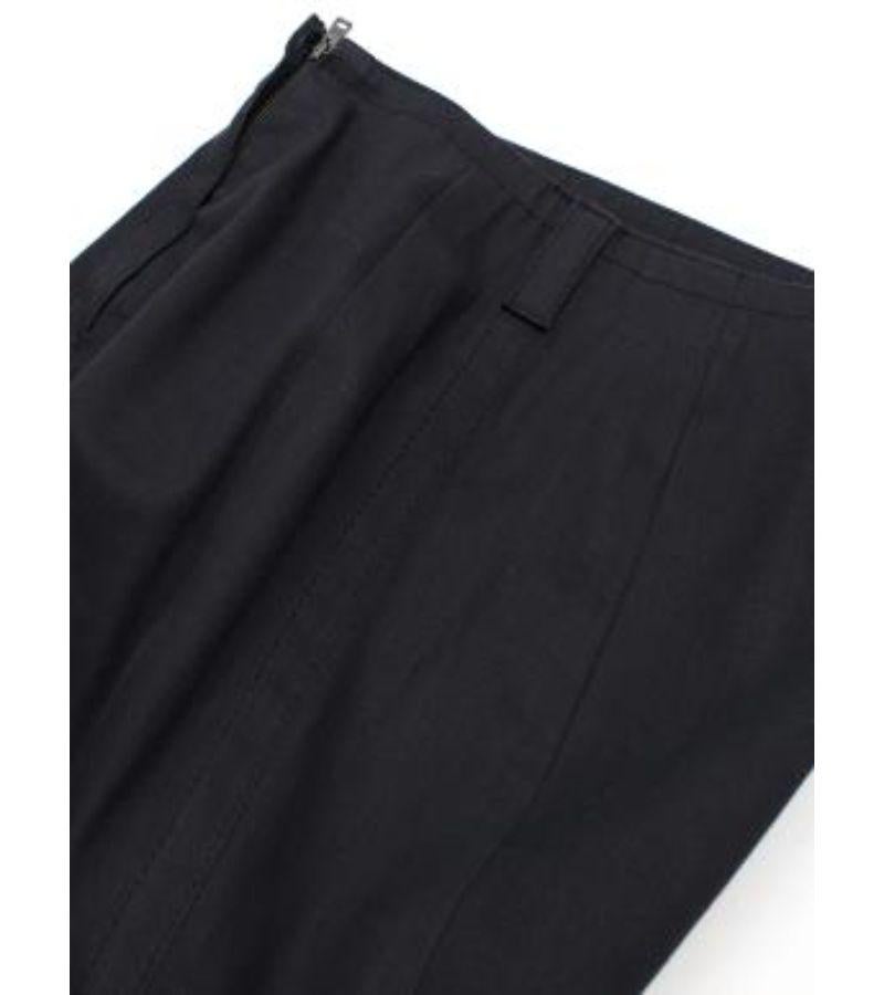 Prada Navy Pencil Skirt For Sale 2