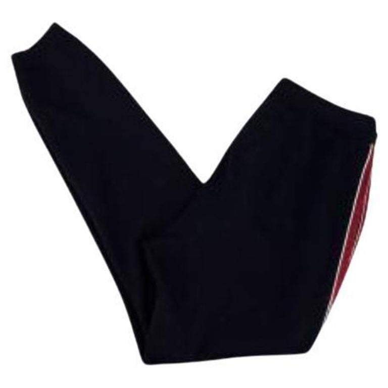 Prada Navy and Red Virgin Wool Joggers For Sale at 1stDibs