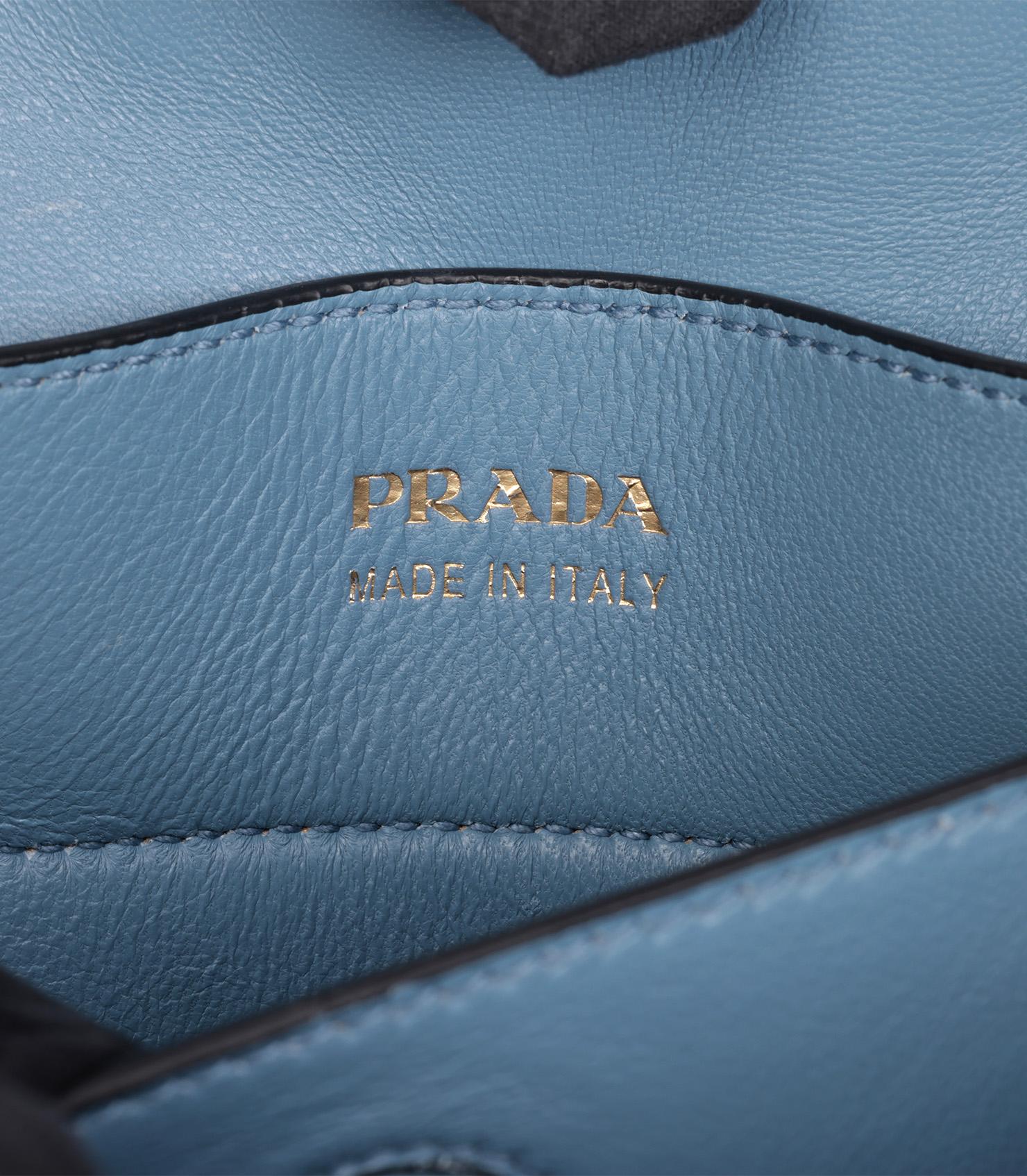 Prada Navy Saffiano Leather Large Double Tote 3