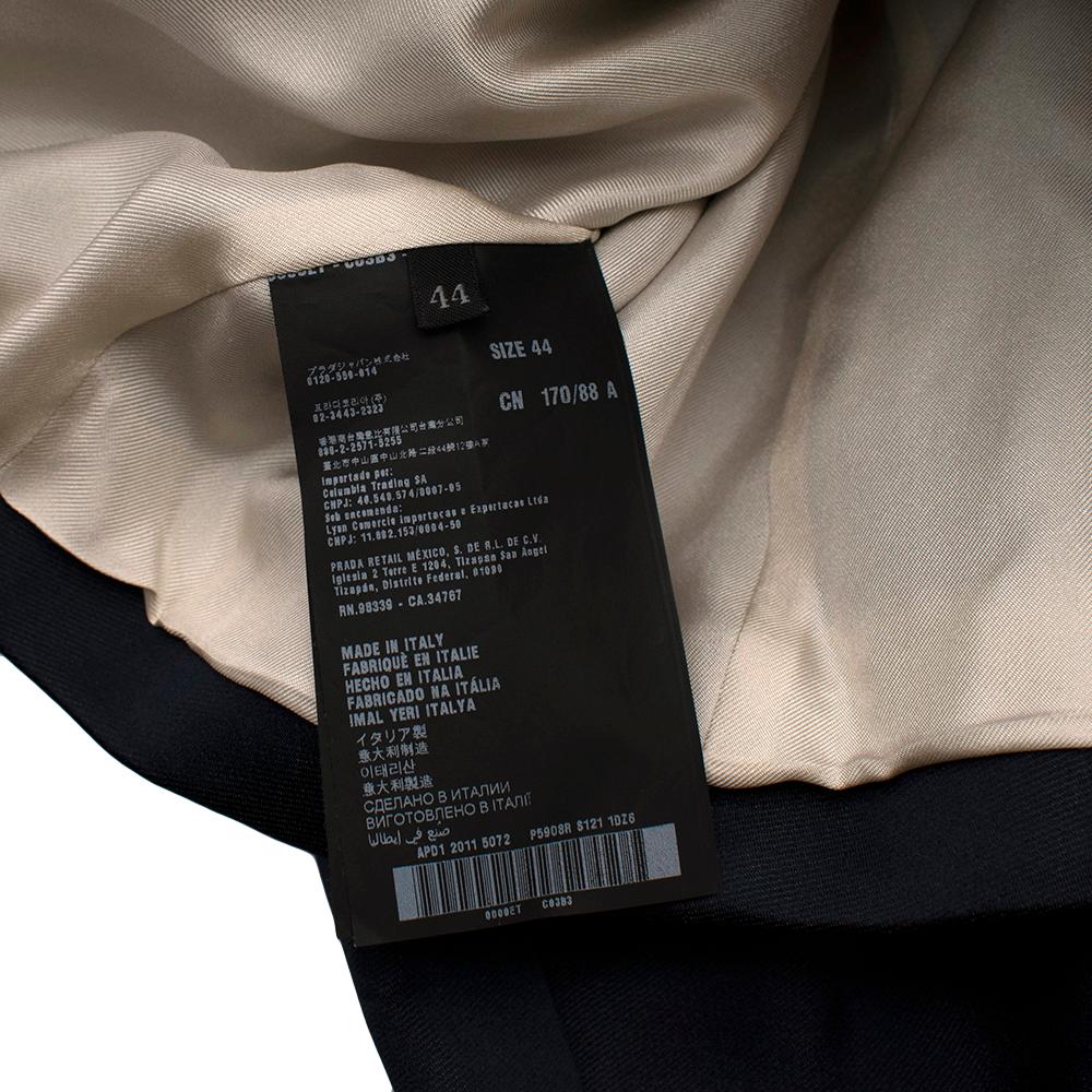 Prada Navy Satin Blau Kristall verschönert kurze Jacke - Größe US 6 2