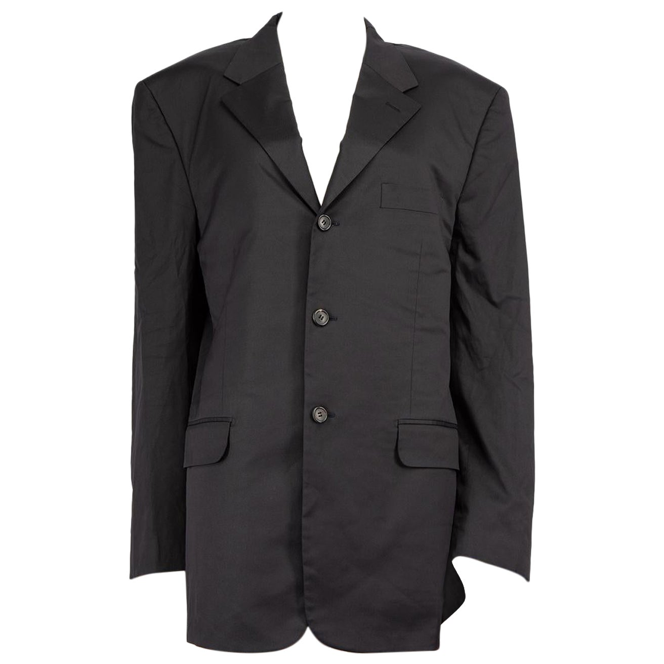 Prada Navy Single Breasted Button Up Blazer Size 5XL