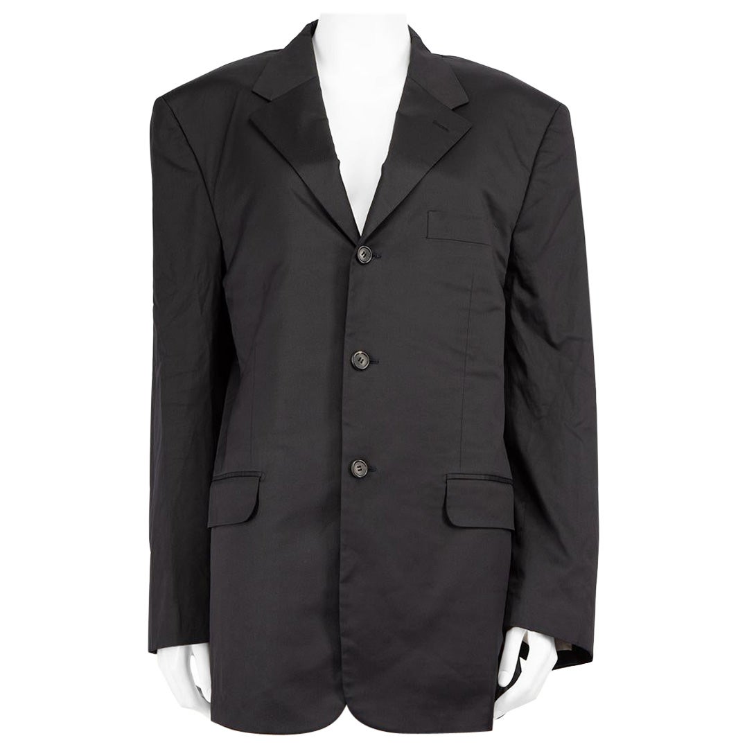 Blazer Prada azul marino de botonadura sencilla Talla 5XL