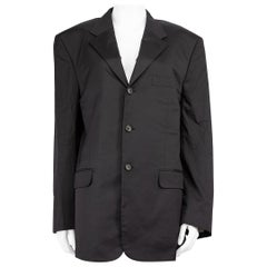 Prada Navy Single Breasted Button Up Blazer Size 5XL