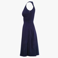 Prada Navy Sleeveless Pleated A-Line Dress -'10s