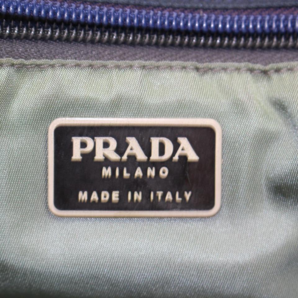 Prada Navy Tessuto Sports Tote 868071 Blue Nylon Weekend/Travel Bag For Sale 4