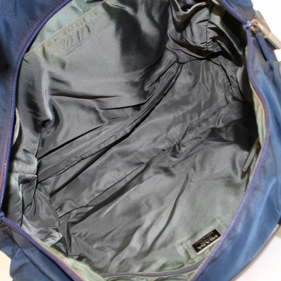 Prada Navy Tessuto Sports Tote 868071 Blue Nylon Weekend/Travel Bag For Sale 6