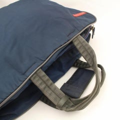 Prada Navy Tessuto Sports Tote 868071 Blue Nylon Weekend/Travel Bag