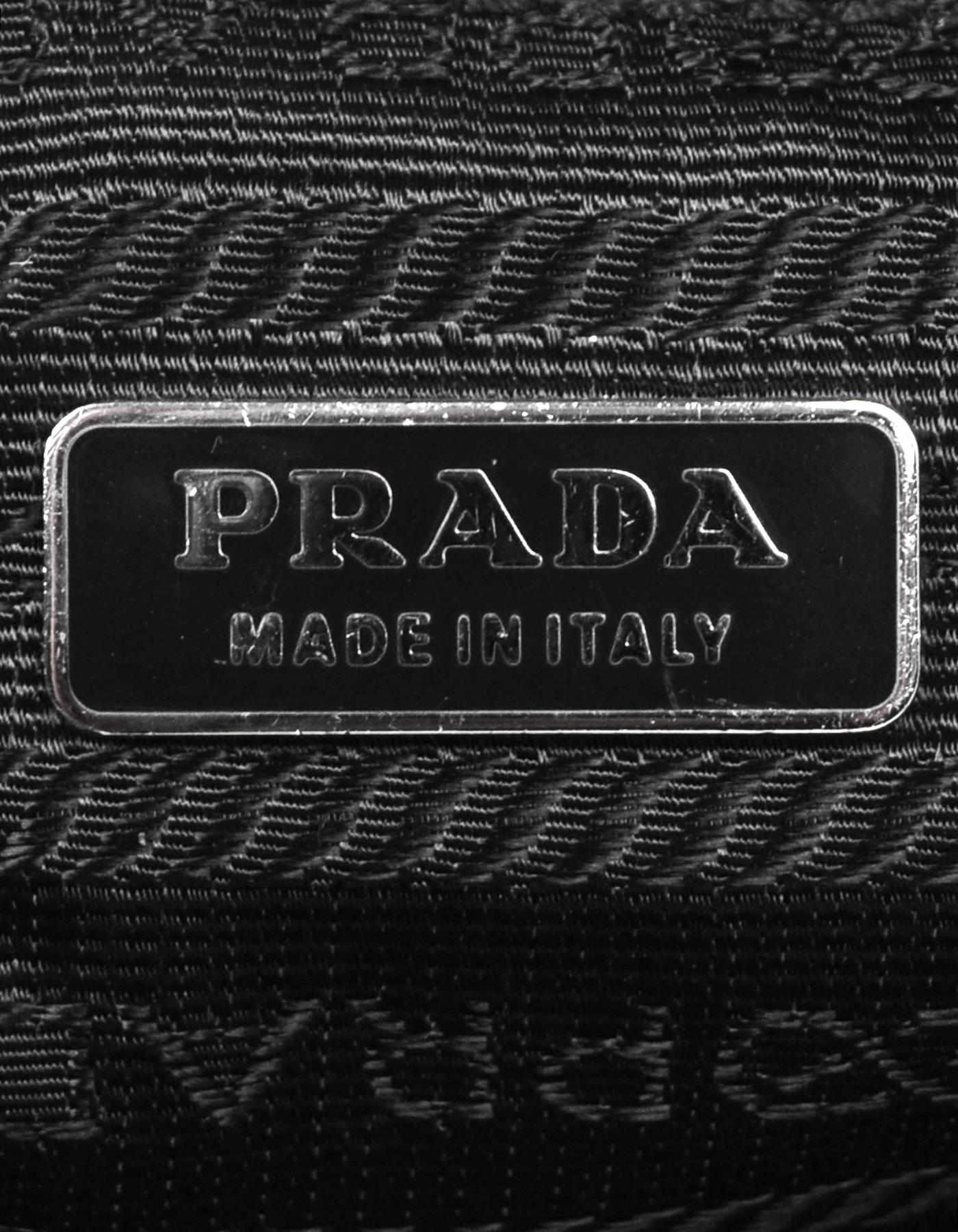 Prada Navy/White Brocade Handbag w/ Lurex 2