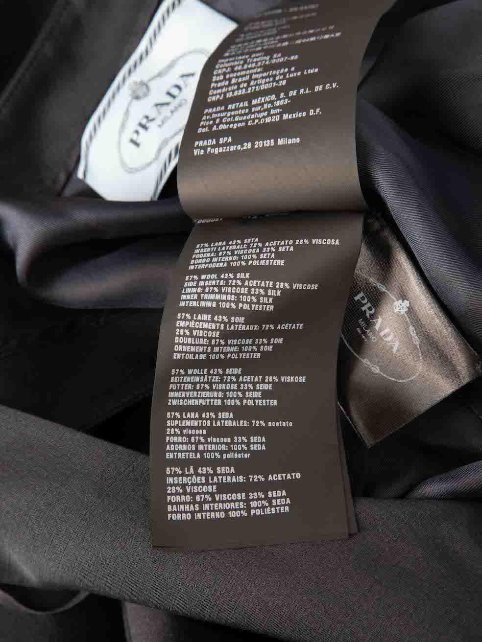 Women's Prada Navy Wool Round Neck Dress Size S For Sale