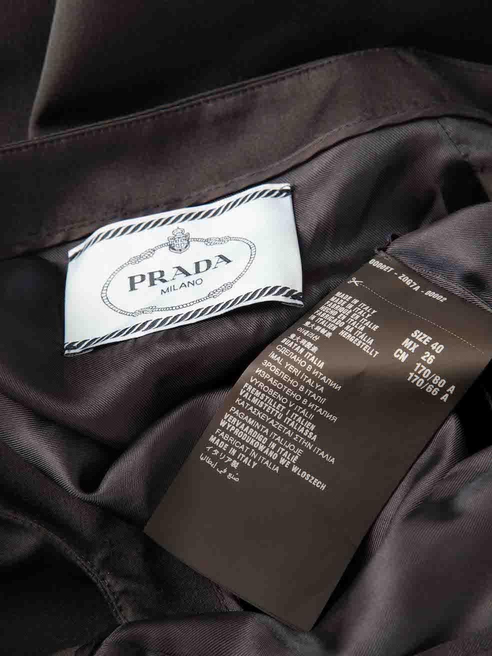 Prada Navy Wool Round Neck Dress Size S For Sale 2