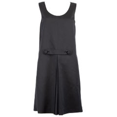 Prada Navy Wool Round Neck Dress Size S