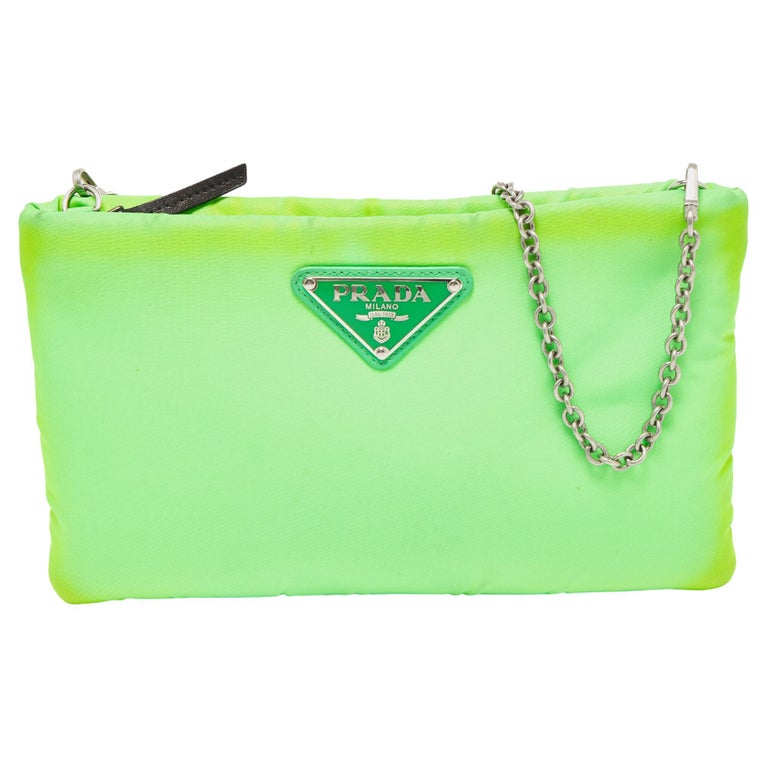 S/S 2018 PVC Plastic Handbag with Green Interior Clutch