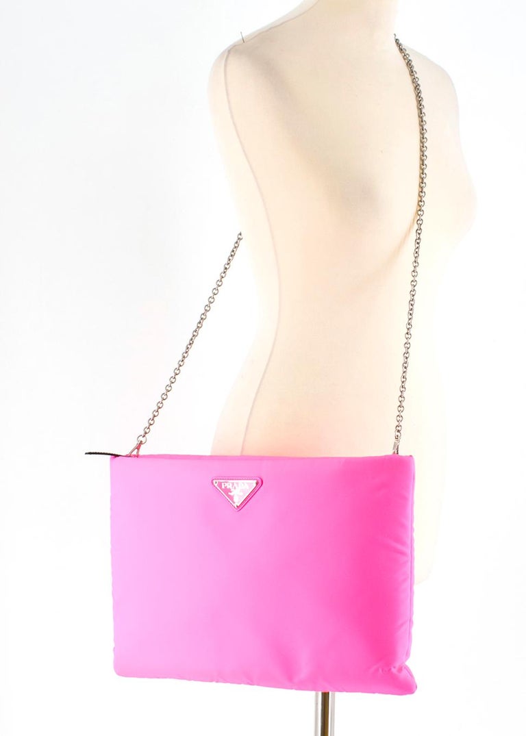 Re-nylon clutch bag Prada Pink in Polyester - 32597394