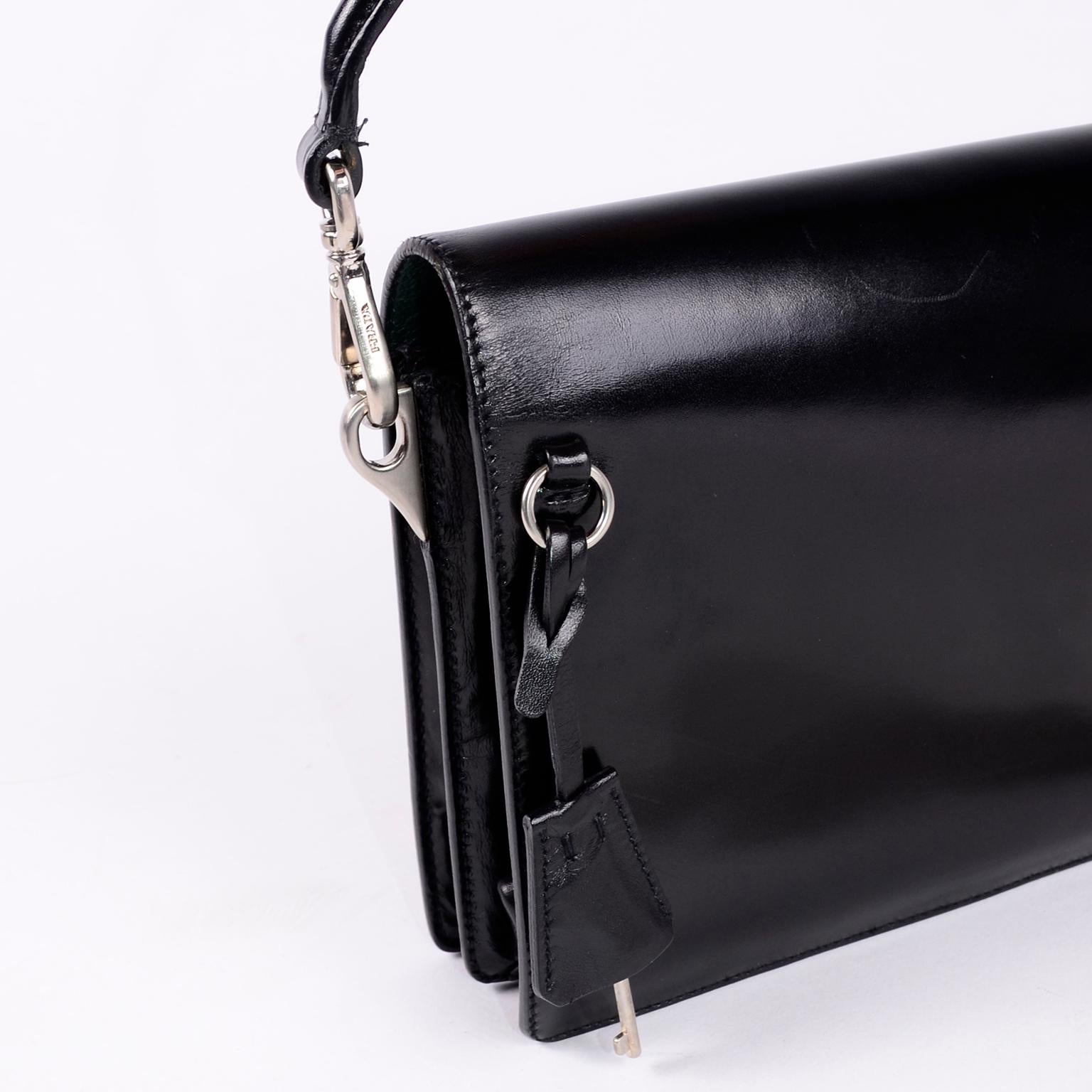 Prada Nero Mosto Vitello Sound Flap Leather Top Handle / Shoulder Bag 2