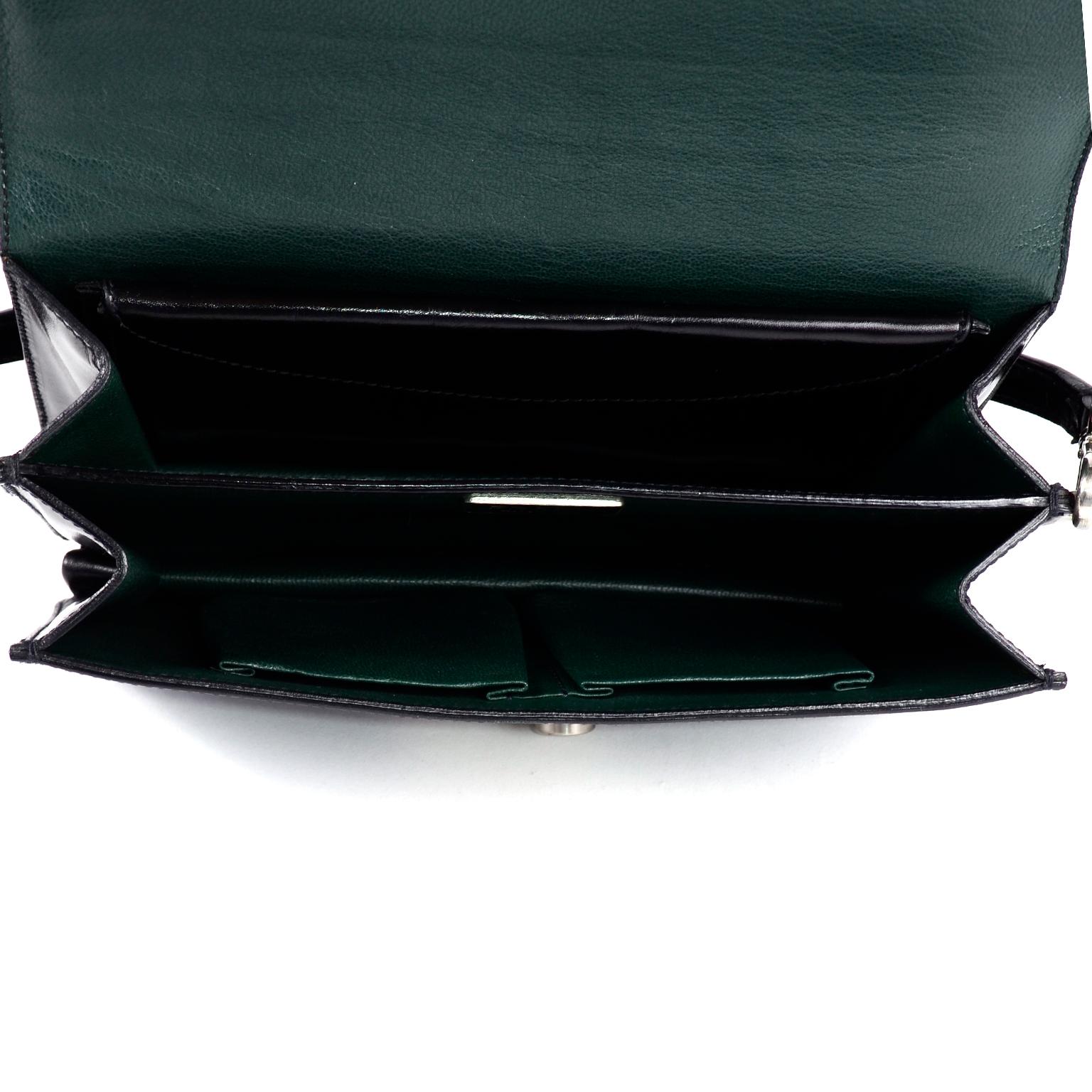 Prada Nero Mosto Vitello Sound Flap Leather Top Handle / Shoulder Bag 4
