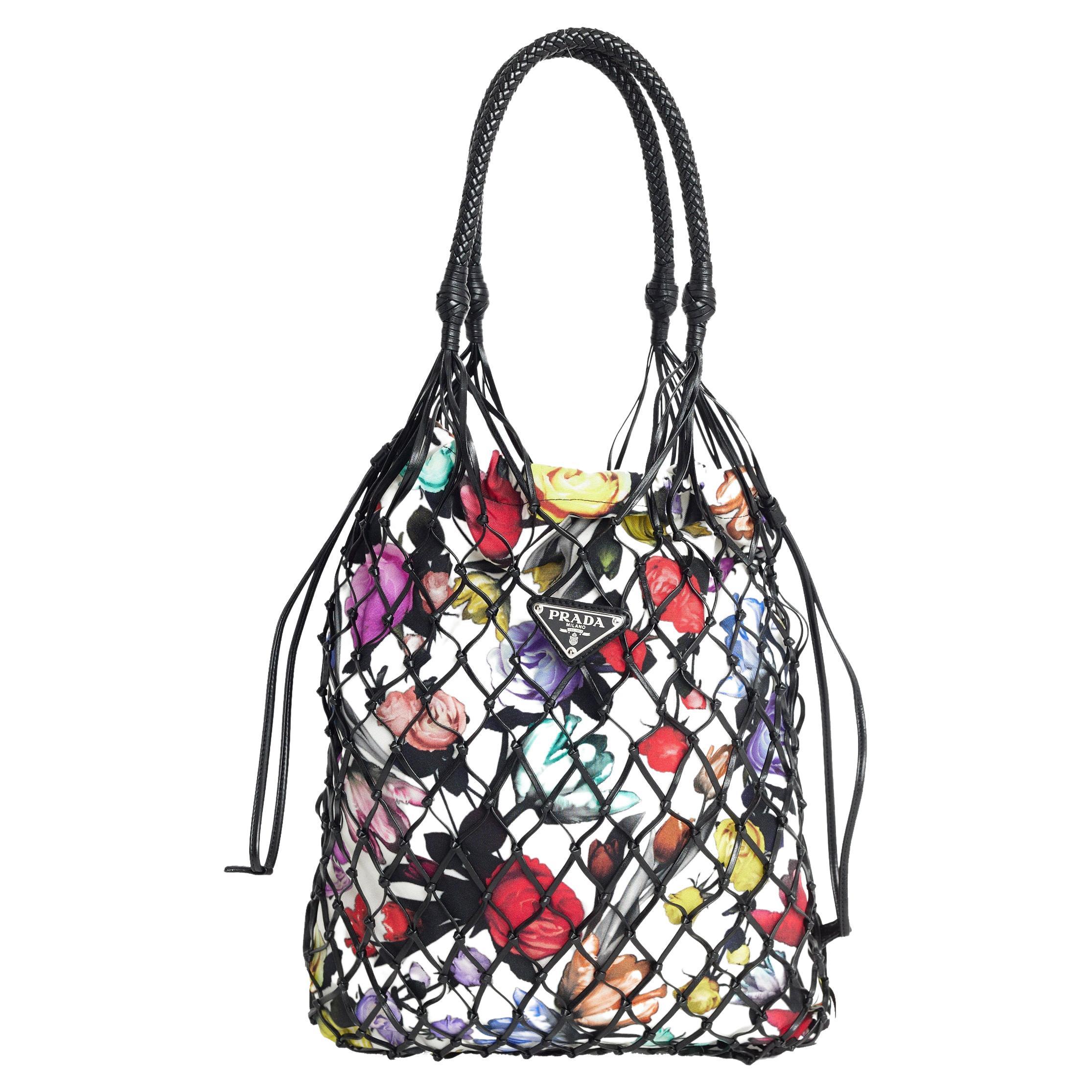 Prada Net Floral Bag