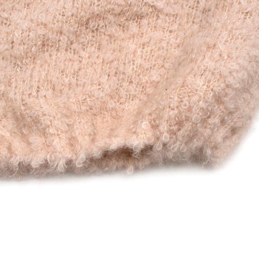 Women's Prada Neutral Bouclé-knit mohair, cashmere and silk-blend sweater - US 6 For Sale