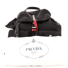 Prada New Vela Backpack Tessuto with Studded Leather